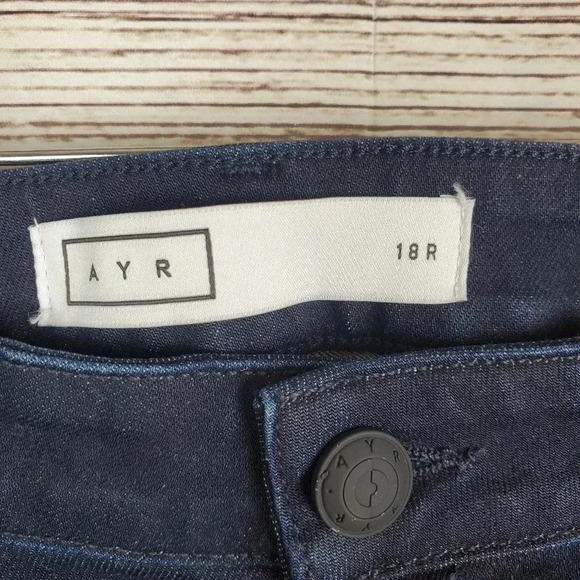 AYR Womens Size 18 The Onelove Dark Wash High Rise Blue Skinny Jeans RARE - Picture 7 of 12